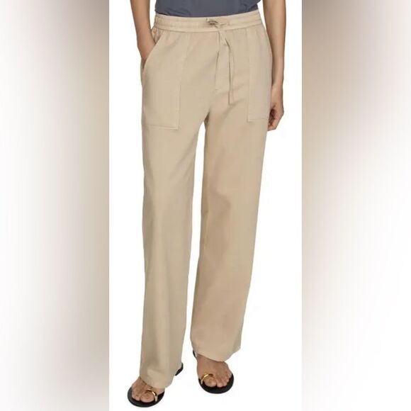 Mango NWT Women’s Mid-Weight Full Length Straight Leg Khaki Colored Pants Size S - Picture 1 of 6